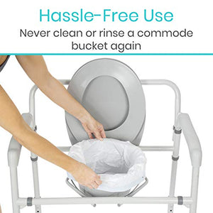 Vive Commode Liners with Absorbent Pad