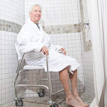 Load image into Gallery viewer, Rolling Shower and Commode Transport Padded Chair with Wheels
