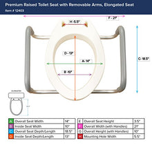 Load image into Gallery viewer, Raised Toilet Seat with Removable Arms
