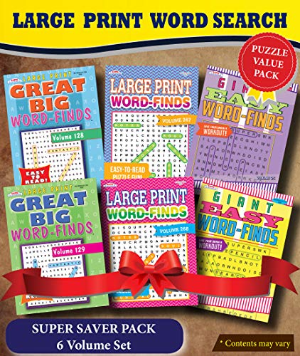 Large Print Word Search Puzzle (Pack of 6)