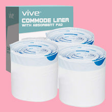 Load image into Gallery viewer, Vive Commode Liners with Absorbent Pad
